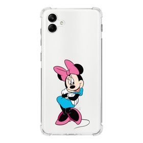 Printify Samsung Galaxy A04 Köşe Korumalı Antişok Kapak Minnie Mouse Tasarımlı Şeffaf Kılıf