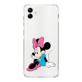 Printify Samsung Galaxy A04 Köşe Korumalı Antişok Kapak Minnie Mouse Tasarımlı Şeffaf Kılıf