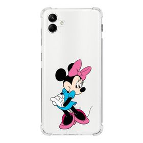 Printify Samsung Galaxy A04 Köşe Korumalı Antişok Kapak Minnie Mouse Tasarımlı Şeffaf Kılıf