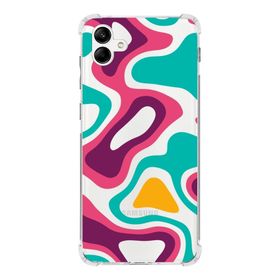 Printify Samsung Galaxy A04 Köşe Korumalı Antişok Kapak Renkli Desen Tasarımlı Şeffaf Kılıf