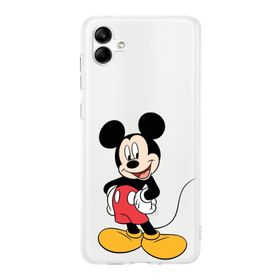 Printify Samsung Galaxy A04 Uyumlu Kamera Korumalı Kapak Mickey Mouse E Tasarımlı Şeffaf Kılıf