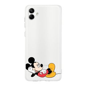 Printify Samsung Galaxy A04 Uyumlu Kamera Korumalı Kapak Mickey Mouse G Tasarımlı Şeffaf Kılıf