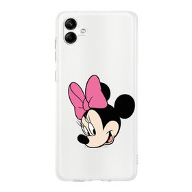 Printify Samsung Galaxy A04 Uyumlu Kamera Korumalı Kapak Minnie Mouse B Tasarımlı Şeffaf Kılıf