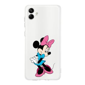 Printify Samsung Galaxy A04 Uyumlu Kamera Korumalı Kapak Minnie Mouse F Tasarımlı Şeffaf Kılıf