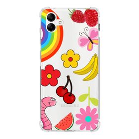 Printify Samsung Galaxy A04 Uyumlu Water Color 5 Baskılı Şeffaf Köşe Korumalı Antişok Kılıf