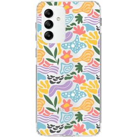 Printify Samsung Galaxy A04e İle Uyumlu 1mm Kapak Memphis Desen Tasarımlı Şeffaf Silikon Cep Telefonu Kılıfı