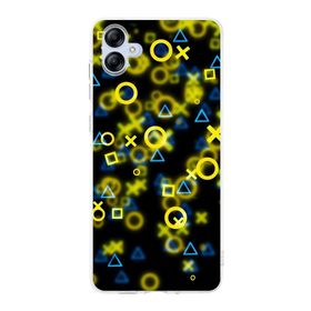 Printify Samsung Galaxy A04e Uyumlu Kamera Korumalı Kapak Grafiti E Tasarımlı Şeffaf Kılıf