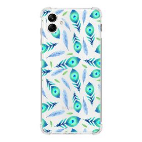 Printify Samsung Galaxy A04E Uyumlu Nazar Boncuğu 3 Baskılı Şeffaf Köşe Korumalı Antişok Kılıf