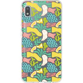 Printify Samsung Galaxy A04s İle Uyumlu 1mm Kapak Memphis Desen Tasarımlı Şeffaf Silikon Cep Telefonu Kılıfı