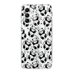 Printify Samsung Galaxy A04s Kamera Korumalı Kapak Panda Tasarımlı Şeffaf Kılıf
