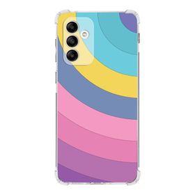 Printify Samsung Galaxy A04S Köşe Korumalı Antişok Kapak Renk Cümbüşü Tasarımlı Şeffaf Kılıf