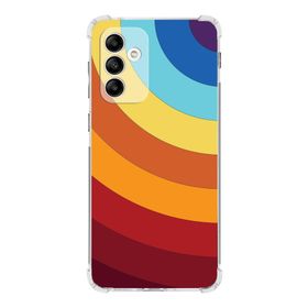 Printify Samsung Galaxy A04S Köşe Korumalı Antişok Kapak Renk Cümbüşü Tasarımlı Şeffaf Kılıf
