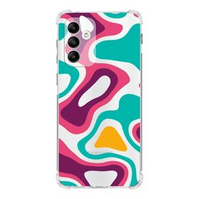 Printify Samsung Galaxy A04S Köşe Korumalı Antişok Kapak Renkli Desen Tasarımlı Şeffaf Kılıf