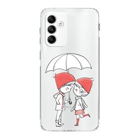 Printify Samsung Galaxy A04s Uyumlu Kamera Korumalı Kapak Aşk Tasarımlı Şeffaf Kılıf
