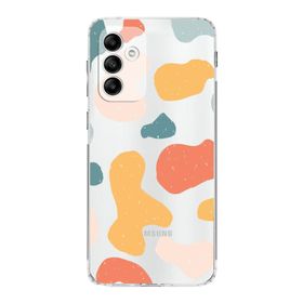 Printify Samsung Galaxy A04s Uyumlu Kamera Korumalı Kapak Grunge Tasarımlı Şeffaf Kılıf