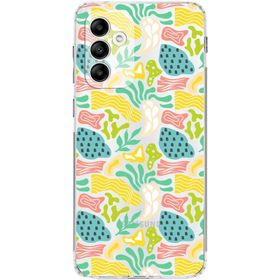 Printify Samsung Galaxy A04s Uyumlu Kamera Korumalı Kapak Memphis Desen Tasarımlı Şeffaf Cep Telefonu Kılıfı