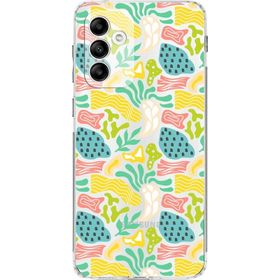 Printify Samsung Galaxy A04s Uyumlu Kamera Korumalı Kapak Memphis Desen Tasarımlı Şeffaf Cep Telefonu Kılıfı