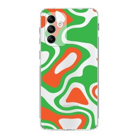 Printify Samsung Galaxy A04S Uyumlu Kamera Korumalı Kapak Renkli Desen E Tasarımlı Şeffaf Kılıf