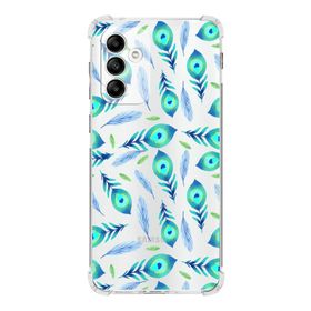 Printify Samsung Galaxy A04s Uyumlu Nazar Boncuğu 3 Baskılı Şeffaf Köşe Korumalı Antişok Kılıf