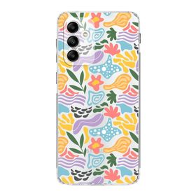 Printify Samsung Galaxy A05s Uyumlu Kamera Korumalı Kapak Memphis Desen B Tasarımlı Şeffaf Kılıf