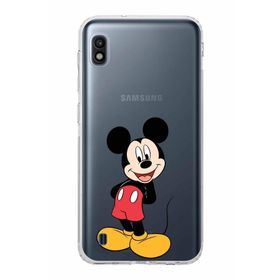 Printify Samsung Galaxy A10 Uyumlu Kamera Korumalı Kapak Mickey Mouse B Tasarımlı Şeffaf Kılıf