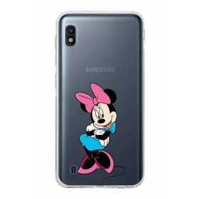Printify Samsung Galaxy A10 Uyumlu Kamera Korumalı Kapak Minnie Mouse D Tasarımlı Şeffaf Kılıf