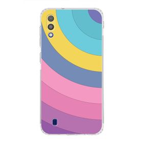 Printify Samsung Galaxy A10 Uyumlu Kamera Korumalı Kapak Renk Cümbüşü B Tasarımlı Şeffaf Kılıf