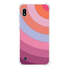 Printify Samsung Galaxy A10 Uyumlu Köşe Korumalı Antişok Kapak Renk Cümbüşü Tasarımlı Şeffaf Kılıf