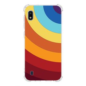 Printify Samsung Galaxy A10 Uyumlu Köşe Korumalı Antişok Kapak Renk Cümbüşü Tasarımlı Şeffaf Kılıf