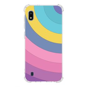 Printify Samsung Galaxy A10 Uyumlu Köşe Korumalı Antişok Kapak Renk Cümbüşü Tasarımlı Şeffaf Kılıf