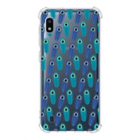 Printify Samsung Galaxy A10 Uyumlu Nazar Boncuğu 4 Baskılı Şeffaf Köşe Korumalı Antişok Kılıf
