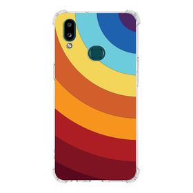 Printify Samsung Galaxy A10s Uyumlu Köşe Korumalı Antişok Kapak Renk Cümbüşü Tasarımlı Şeffaf Kılıf