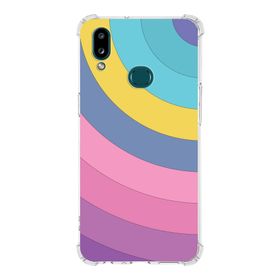 Printify Samsung Galaxy A10s Uyumlu Köşe Korumalı Antişok Kapak Renk Cümbüşü Tasarımlı Şeffaf Kılıf