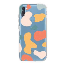 Printify Samsung Galaxy A11 Kamera Korumalı Kapak Grunge Tasarımlı Şeffaf Kılıf