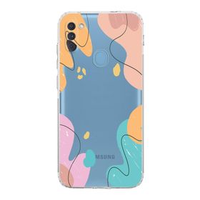 Printify Samsung Galaxy A11 Kamera Korumalı Kapak Karışık Renkler Tasarımlı Şeffaf Kılıf