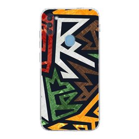 Printify Samsung Galaxy A11 Uyumlu Kamera Korumalı Kapak Grafiti F Tasarımlı Şeffaf Kılıf