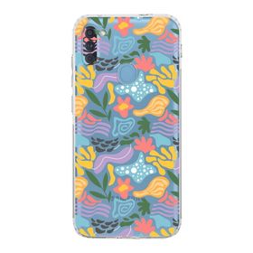 Printify Samsung Galaxy A11 Uyumlu Kamera Korumalı Kapak Memphis Desen Tasarımlı Şeffaf Cep Telefonu Kılıfı