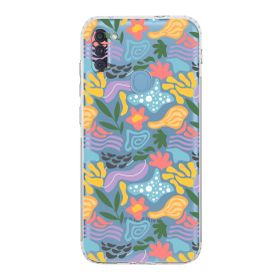 Printify Samsung Galaxy A11 Uyumlu Kamera Korumalı Kapak Memphis Desen Tasarımlı Şeffaf Cep Telefonu Kılıfı