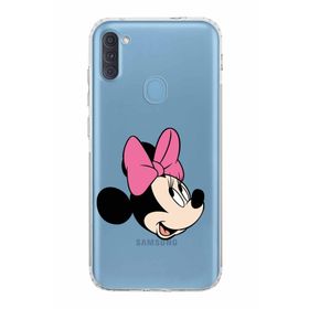 Printify Samsung Galaxy A11 Uyumlu Kamera Korumalı Kapak Minnie Mouse A Tasarımlı Şeffaf Kılıf
