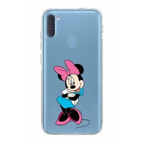 Printify Samsung Galaxy A11 Uyumlu Kamera Korumalı Kapak Minnie Mouse D Tasarımlı Şeffaf Kılıf