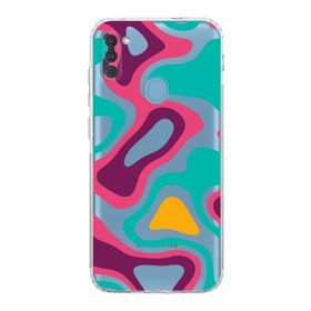 Printify Samsung Galaxy A11 Uyumlu Kamera Korumalı Kapak Renkli Desen A Tasarımlı Şeffaf Kılıf