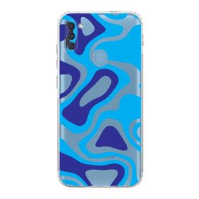 Printify Samsung Galaxy A11 Uyumlu Kamera Korumalı Kapak Renkli Desen C Tasarımlı Şeffaf Kılıf