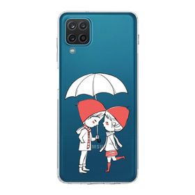 Printify Samsung Galaxy A12 Kamera Korumalı Kapak Aşk Tasarımlı Şeffaf Kılıf