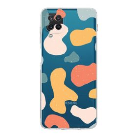 Printify Samsung Galaxy A12 Kamera Korumalı Kapak Grunge Tasarımlı Şeffaf Kılıf