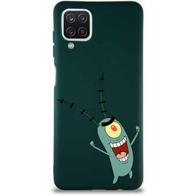 PrintiFy Samsung Galaxy A12 Soft Premier Kapak Plankton Tasarımlı Silikon Cep Telefonu Kılıfı