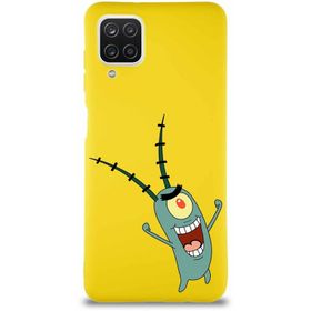 PrintiFy Samsung Galaxy A12 Soft Premier Kapak Plankton Tasarımlı Silikon Cep Telefonu Kılıfı