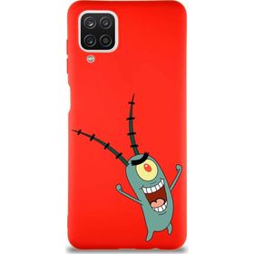 PrintiFy Samsung Galaxy A12 Soft Premier Kapak Plankton Tasarımlı Silikon Cep Telefonu Kılıfı
