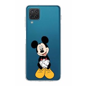 Printify Samsung Galaxy A12 Uyumlu Kamera Korumalı Kapak Mickey Mouse A Tasarımlı Şeffaf Kılıf