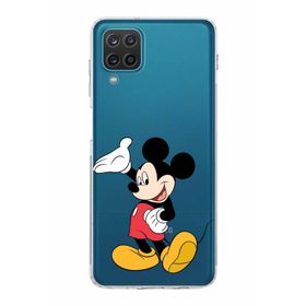 Printify Samsung Galaxy A12 Uyumlu Kamera Korumalı Kapak Mickey Mouse C Tasarımlı Şeffaf Kılıf
