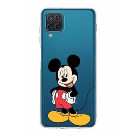 Printify Samsung Galaxy A12 Uyumlu Kamera Korumalı Kapak Mickey Mouse E Tasarımlı Şeffaf Kılıf